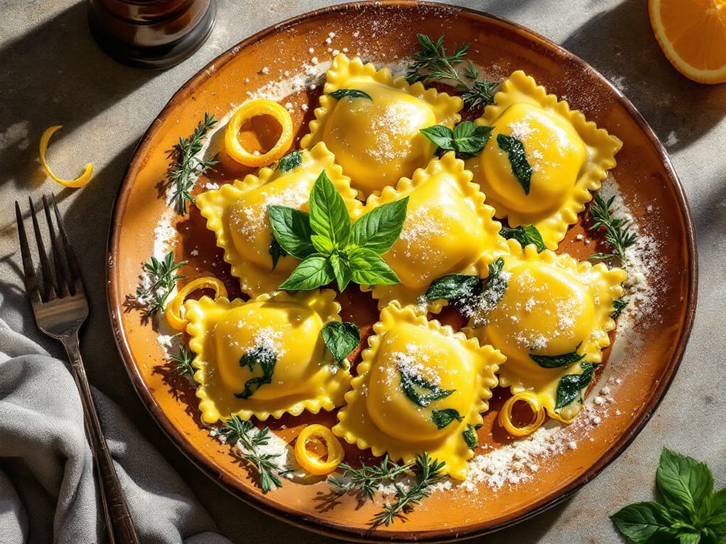 Ravioli Ripieni di Ricotta e Spinaci con Parmigiano