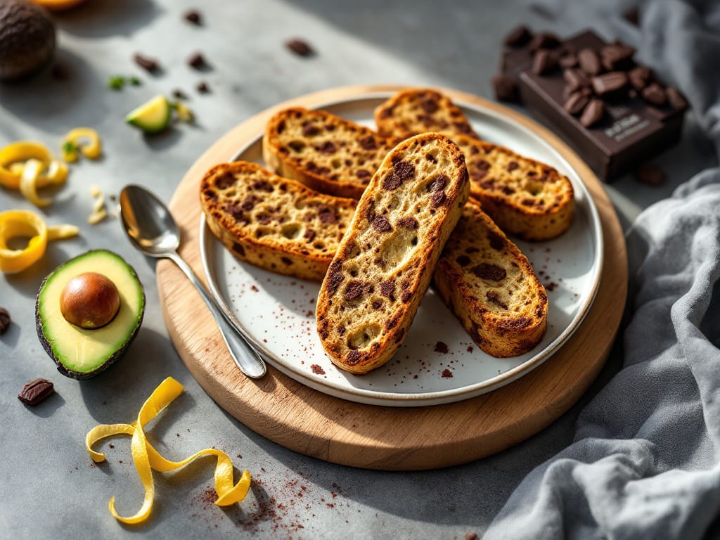 Biscotti al cacao e avocado per un tocco cremoso