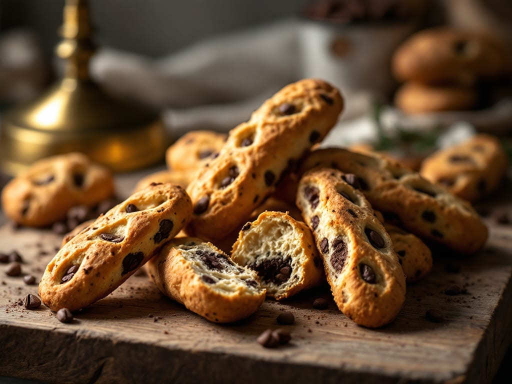 Biscotti al cacao e caffè con peperoncino