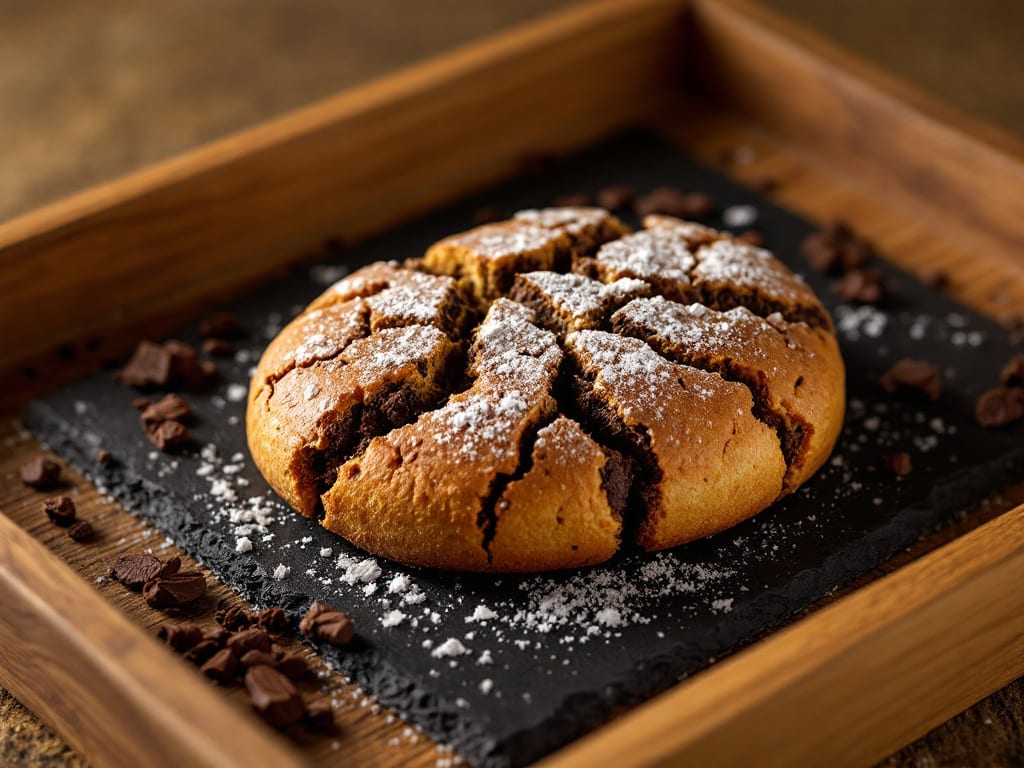 Biscotti di cacao amaro e zucchero glassato
