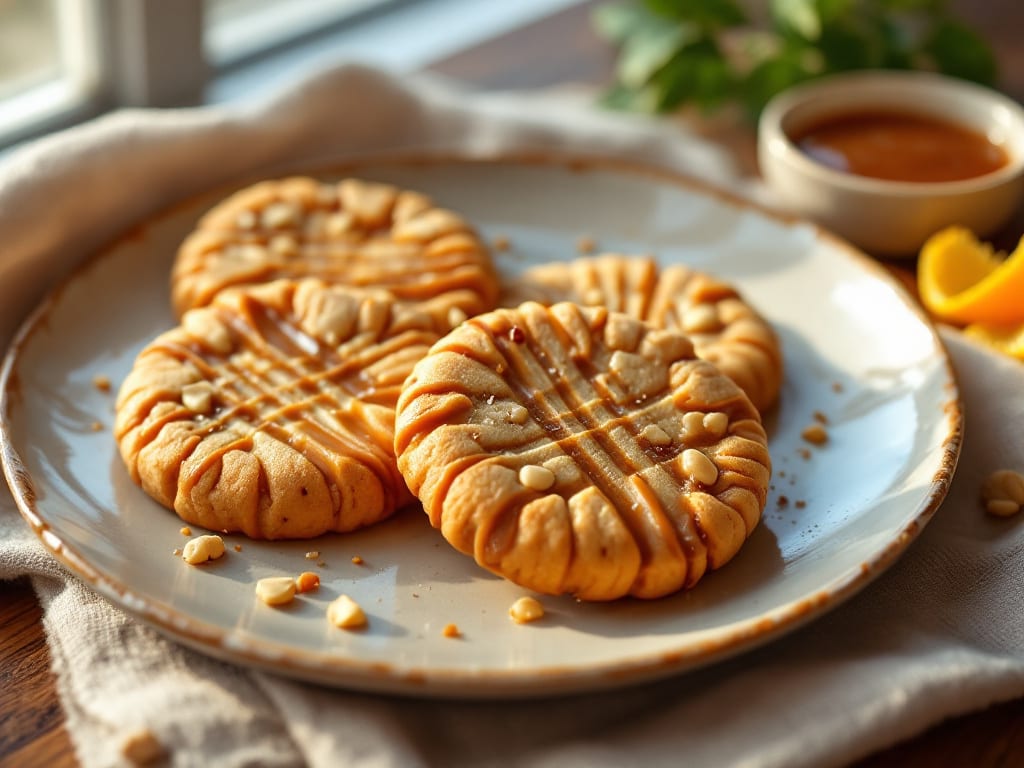 Biscotti al caramello salato e burro di arachidi