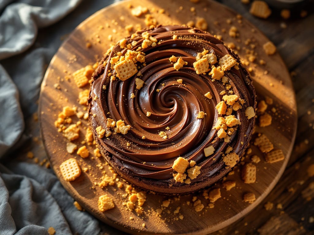 Torte al cioccolato con strato di Nutella e biscotti