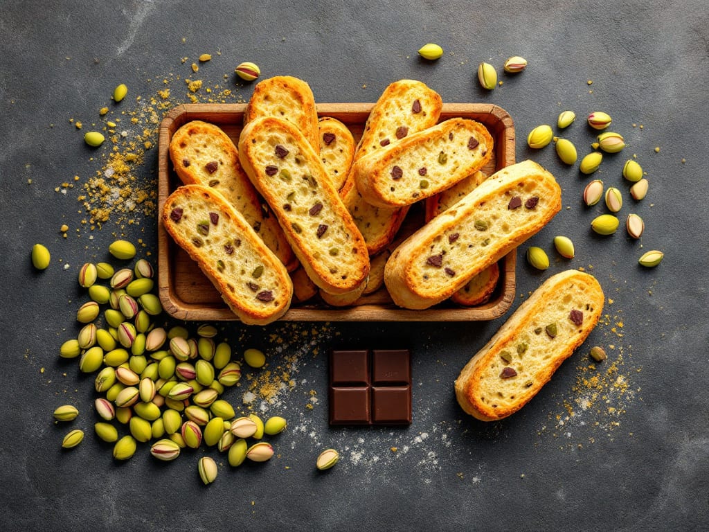 Biscotti Turchi al Pistacchio e Cioccolato Fondente