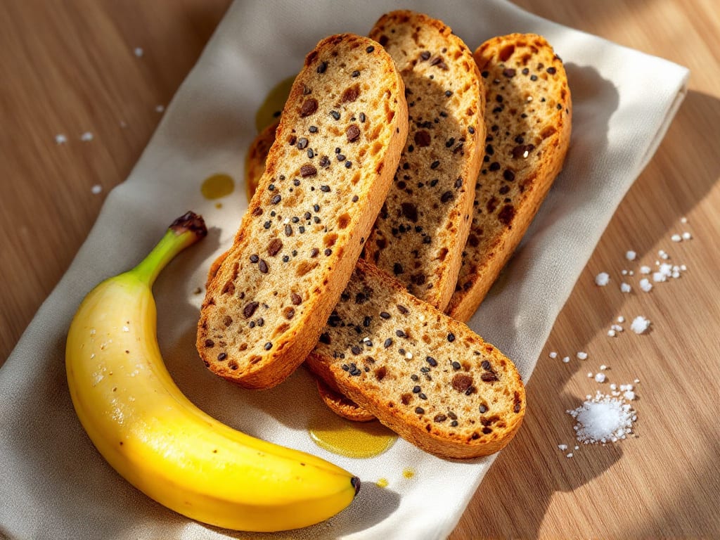 Biscotti per neonati senza zucchero ricetta: farina di riso e banana schiacciata per dolcezza naturale