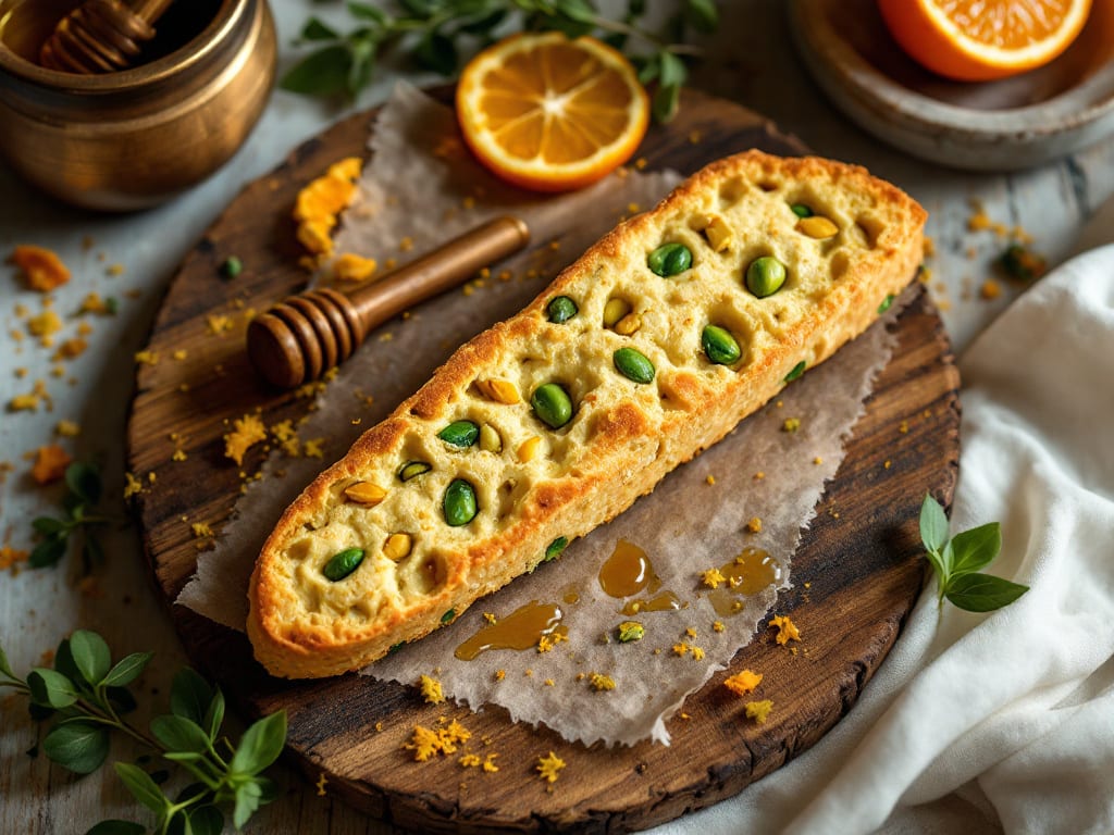 Biscotti al pistacchio e arancia senza lattosio