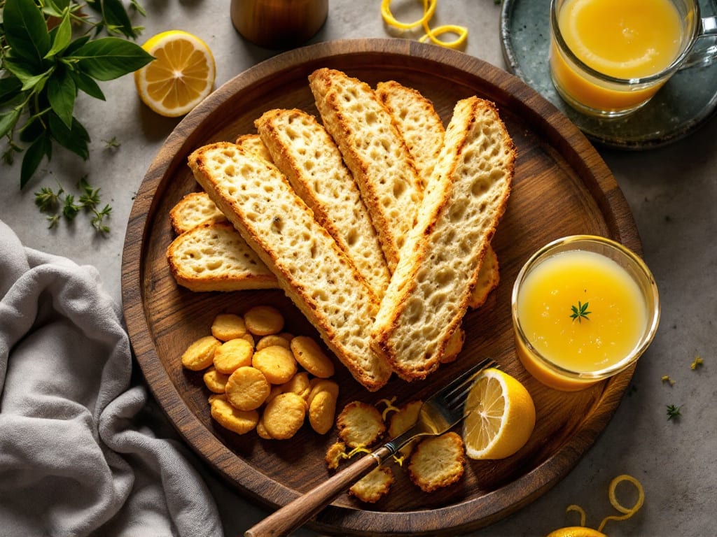 Biscotti al limone e semi di lino dorati