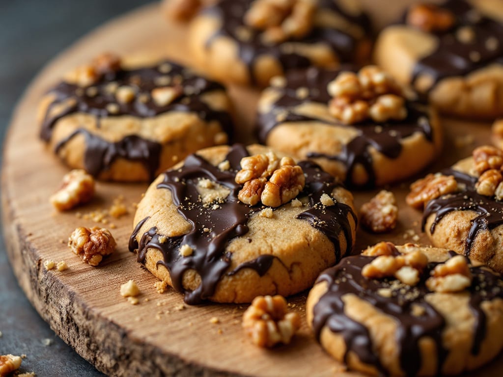 Biscotti al cioccolato fondente e noci
