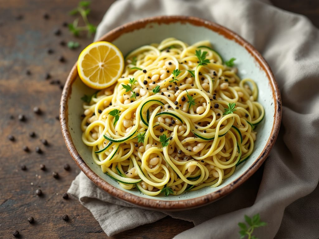 Risotto di ceci e zucchine al limone
