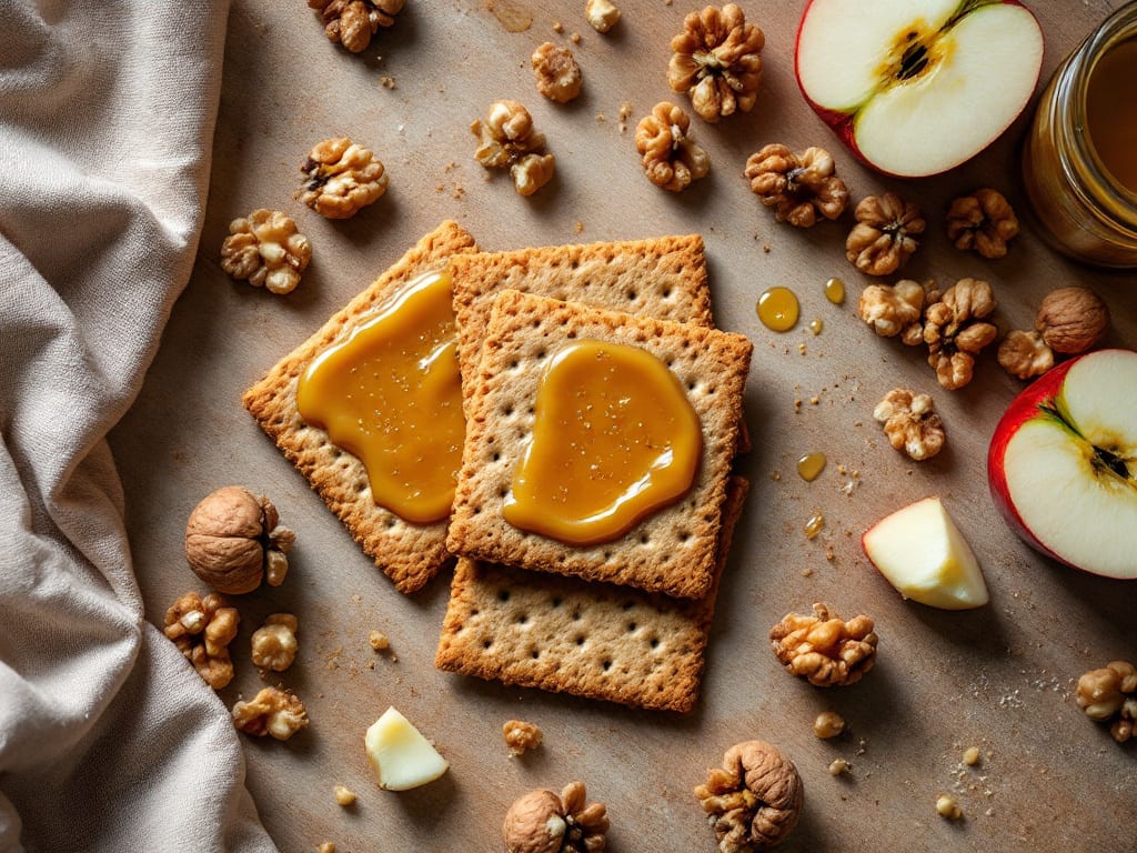 Fette biscottate di segale con miele e noci