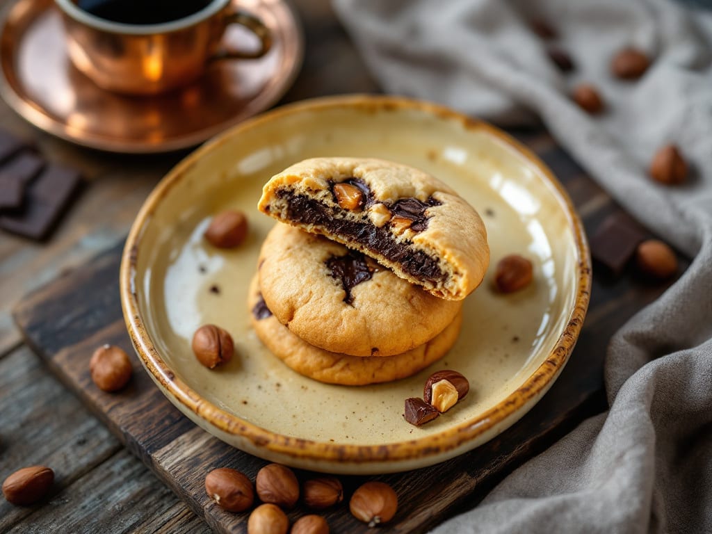 Biscotti al cioccolato fondente e nocciole