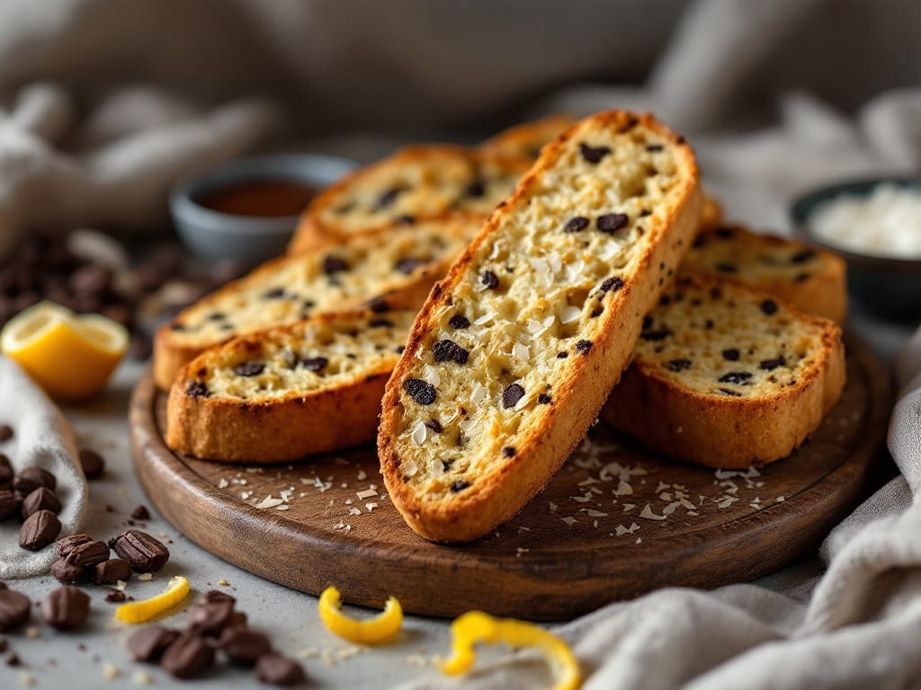 Biscotti al cioccolato fondente e cocco