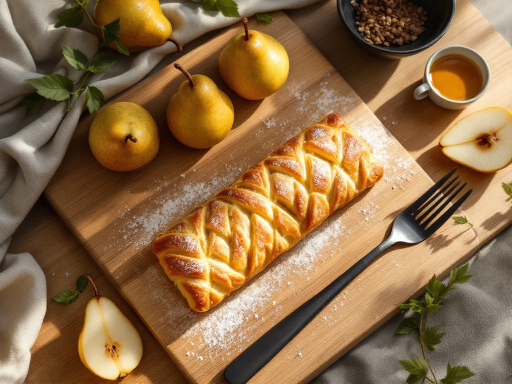 Biscotti di pera e fiocchi di latte vegetale