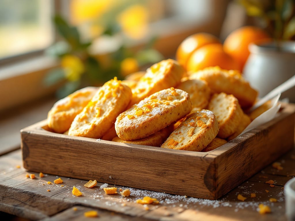 Biscotti all'arancia e vaniglia con zenzero