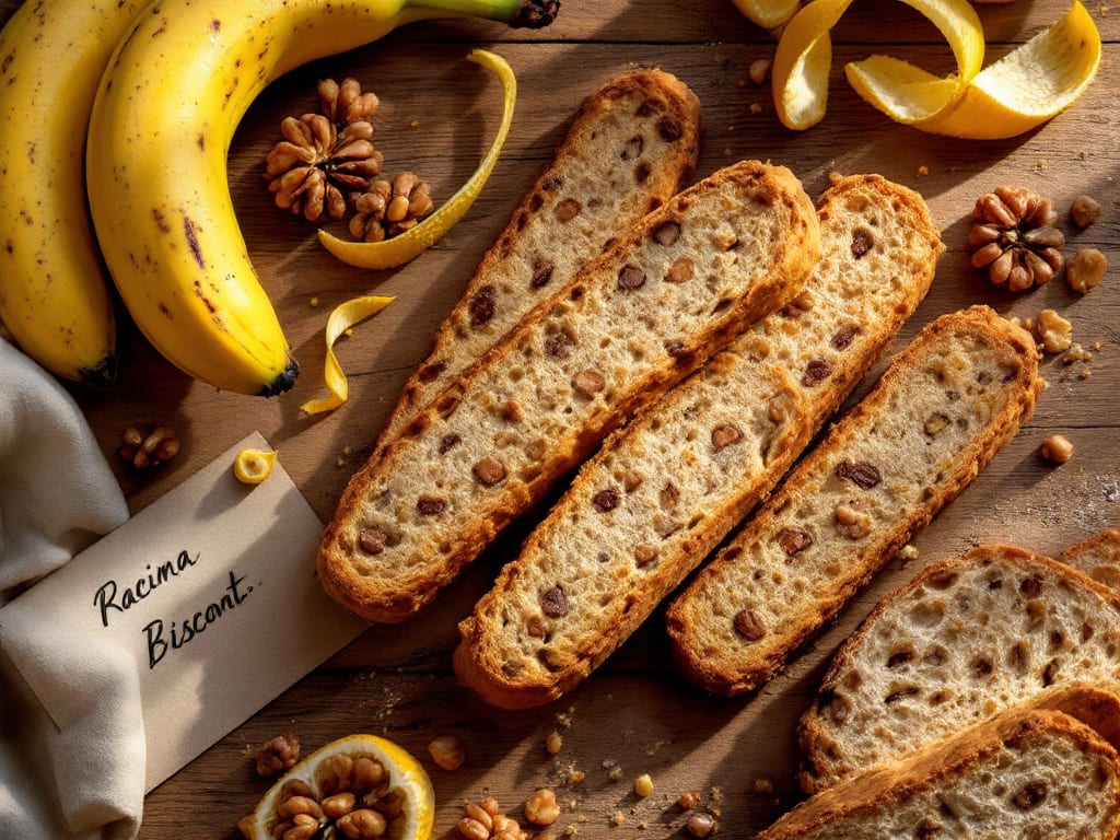 Biscotti integrali con banana e noci tostate