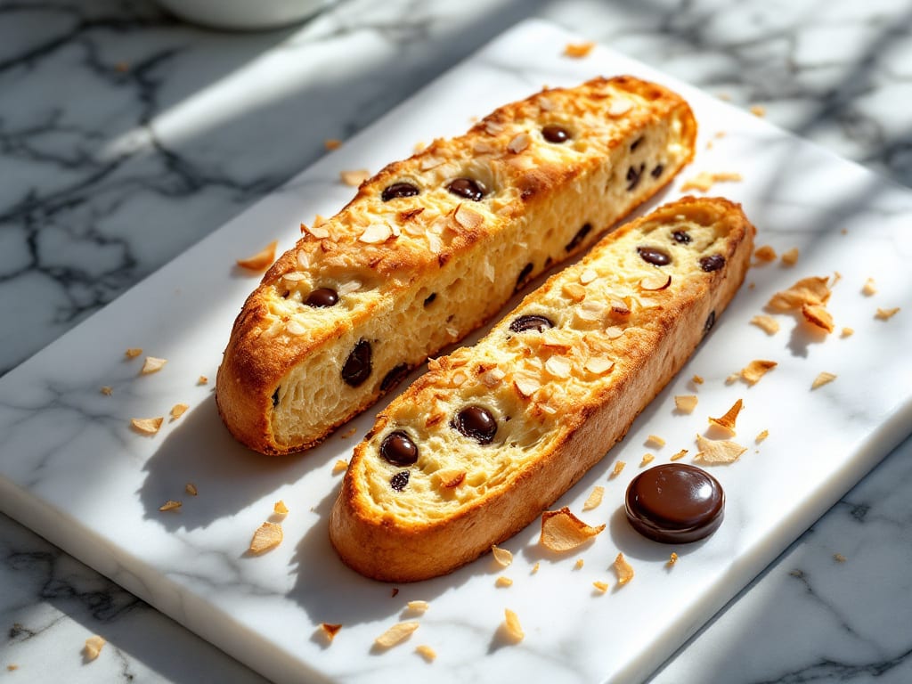 Biscotti al cocco e vaniglia con gocce di cioccolato