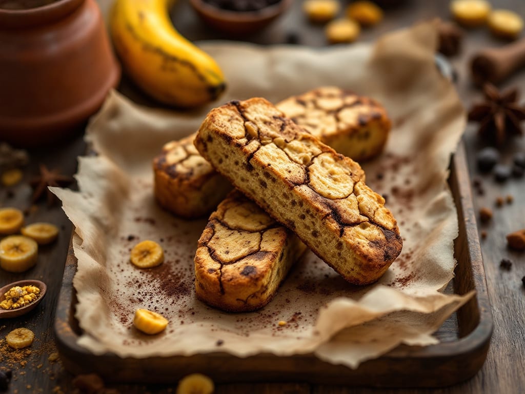 Biscotti al cacao e banana con spezie dolci