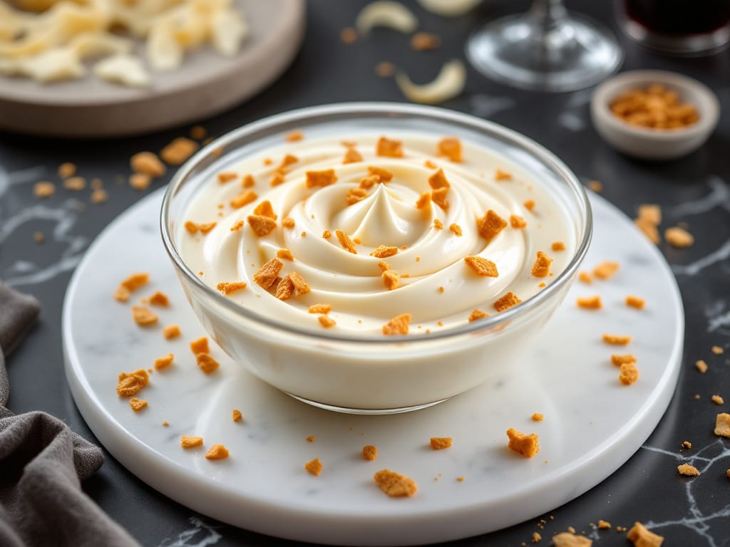 Panna cotta ai biscotti e caramello
