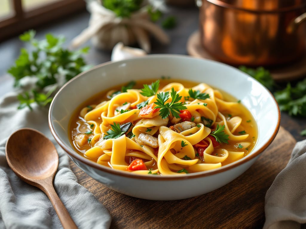 Busiate alla zuppa di pesce siciliana