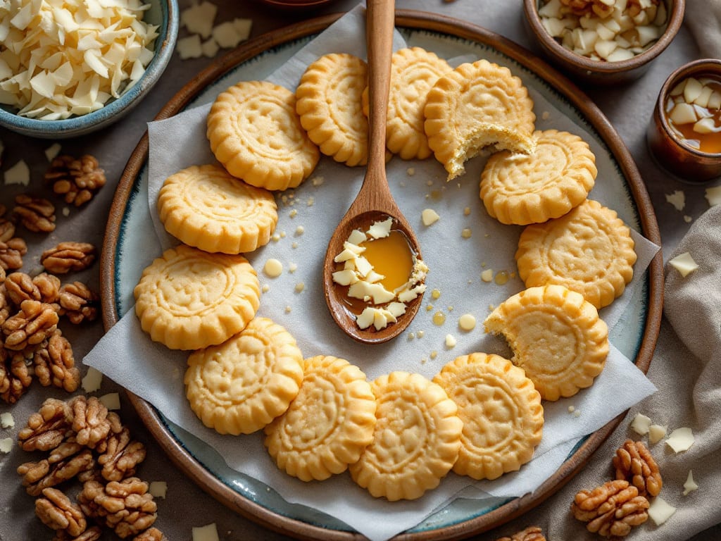 Biscotti al cioccolato bianco e nocciole caramellate