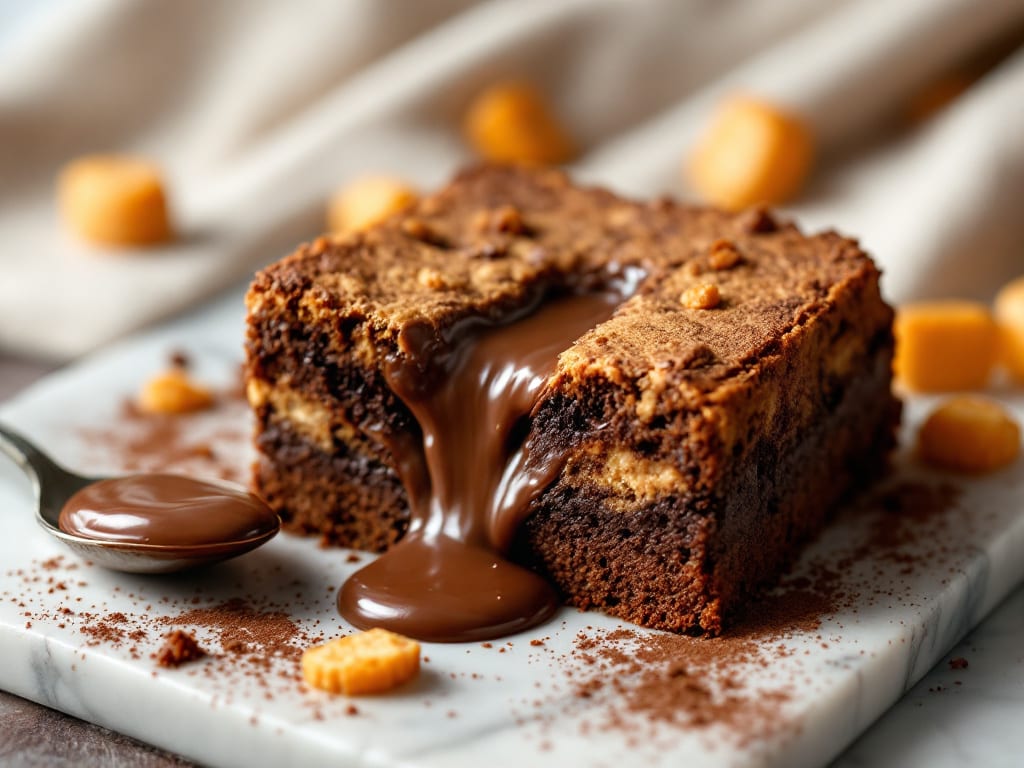 Brownies con cuore di Nutella e biscotti