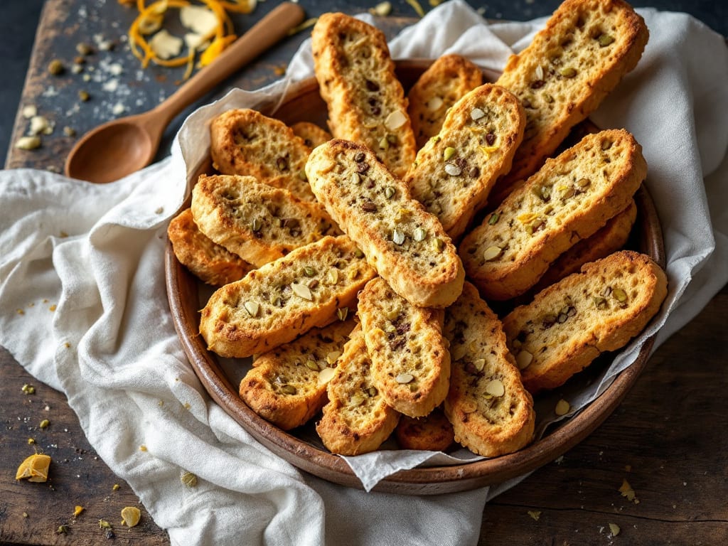 Biscotti al Pistacchio e Arancia
