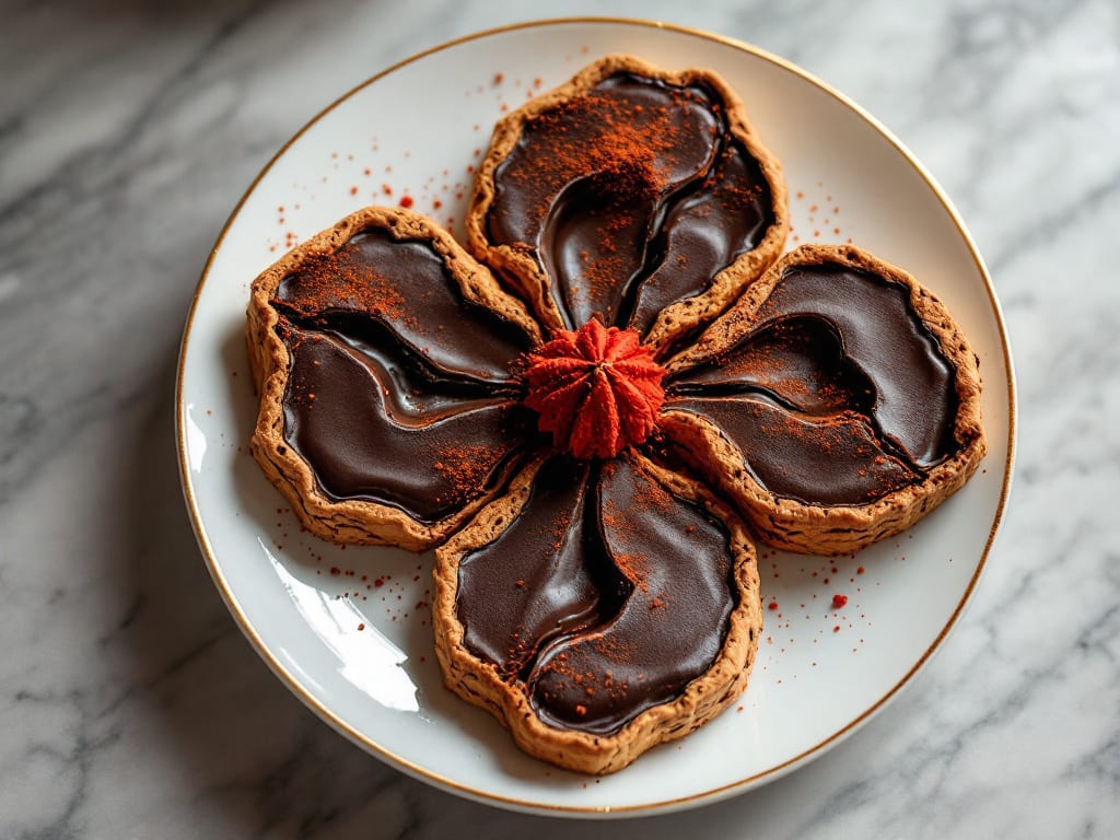 Biscotti al cioccolato fondente e peperoncino