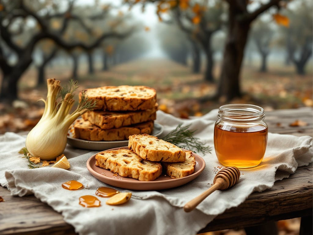 Biscotti al finocchio e miele di castagno