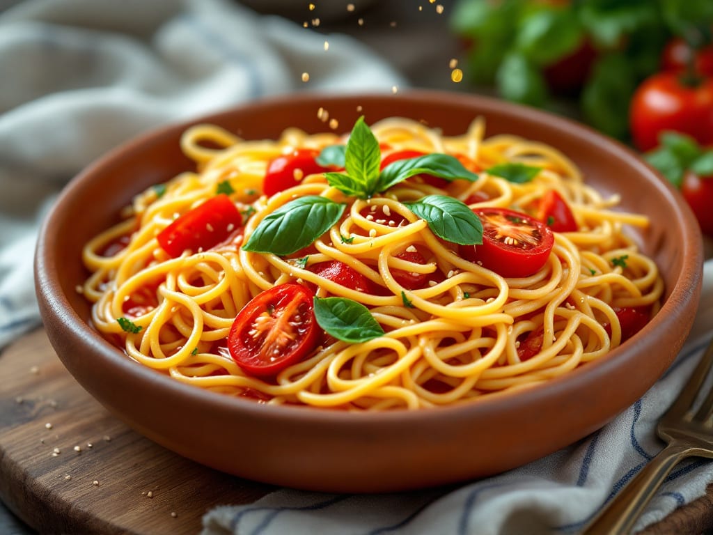 Spaghetti al pomodoro fresco e basilico