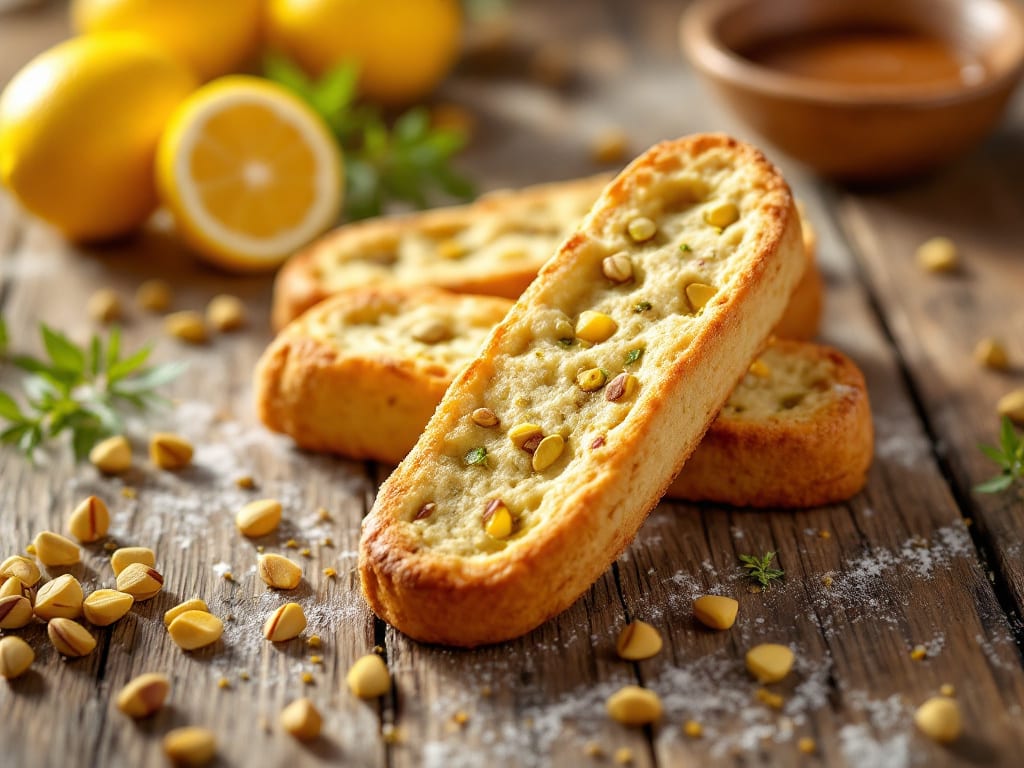 Biscotti al pistacchio e limone