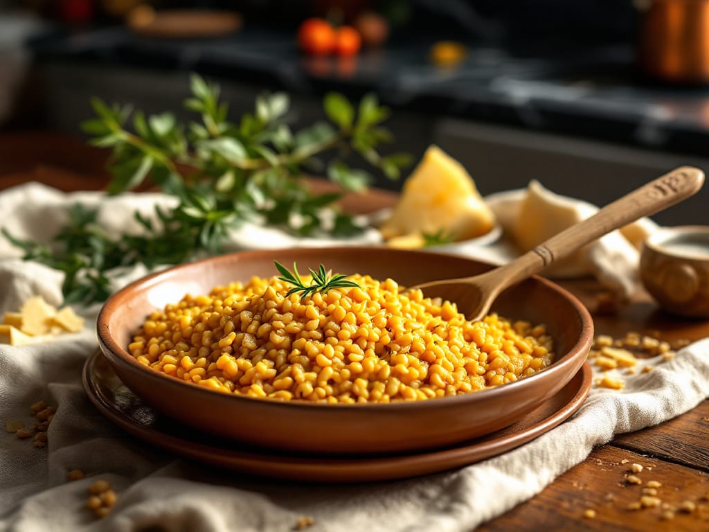 Risotto di farro e radicchio