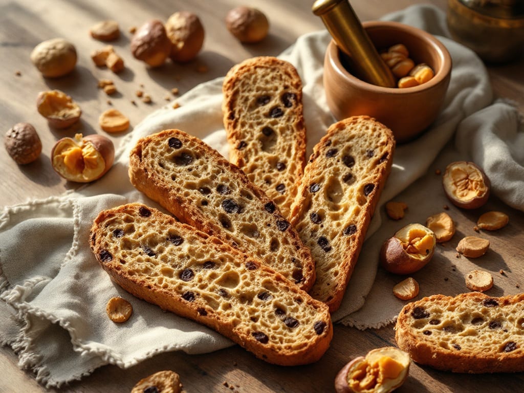 Biscotti alla noce e datteri tritati