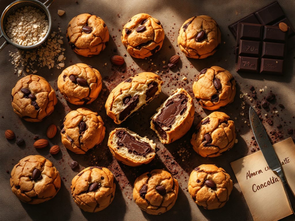 Biscotti al cioccolato fondente e farina di mandorle
