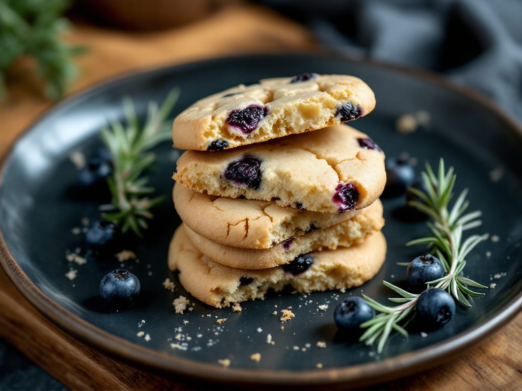 Biscotti al mirtillo e rosmarino