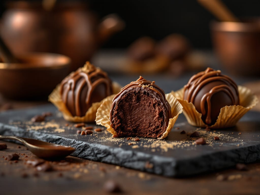 Truffa al cioccolato con biscotti e Nutella
