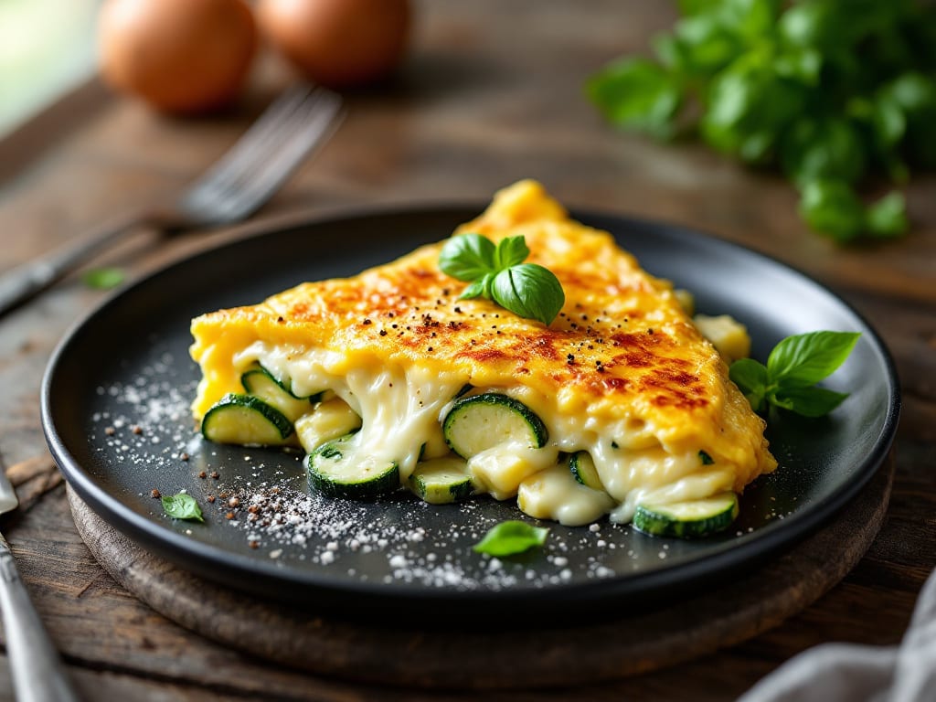 Frittata di zucchine e formaggio