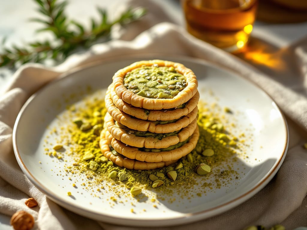 Biscotti al pistacchio e sciroppo d'acero