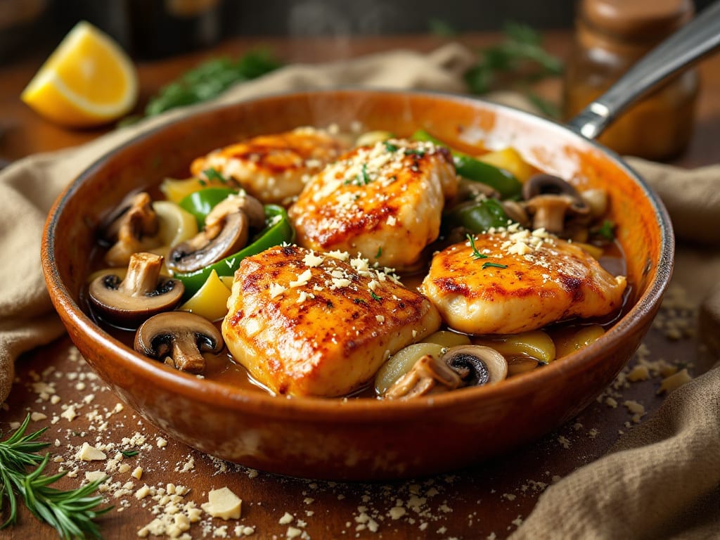 Pollo alla Cacciatora con Parmigiano