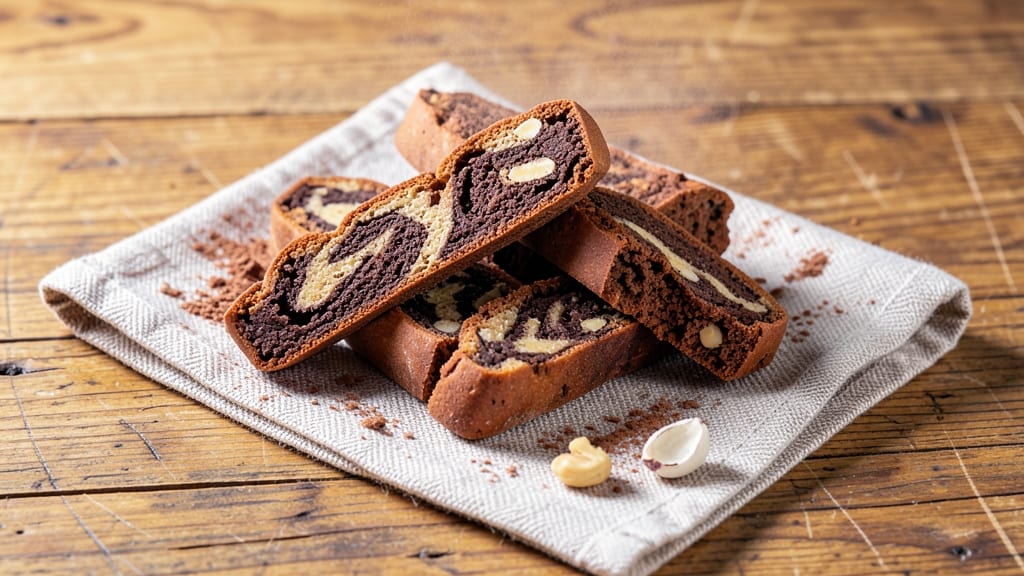 Biscotti leopardati ricetta: pasta frolla e cacao per strisce marmorizzate al forno