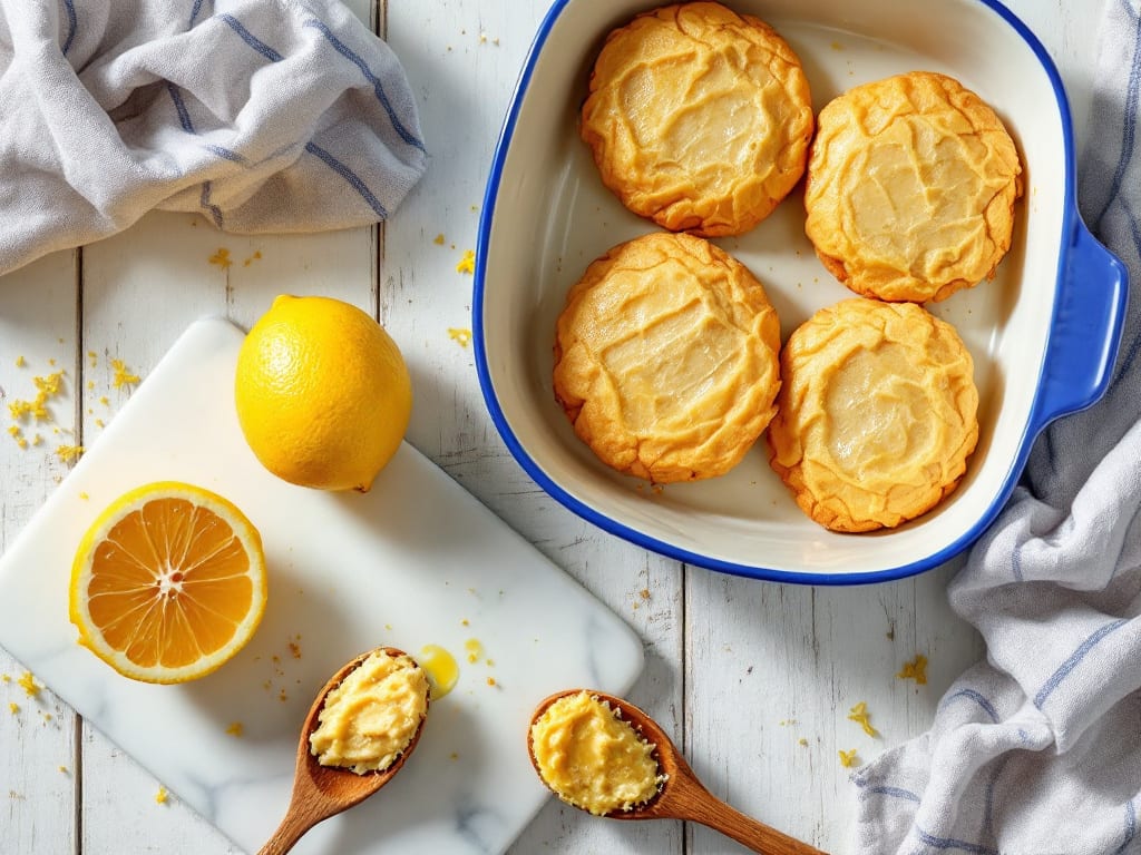 Biscotti al limone e banana con glassa al burro