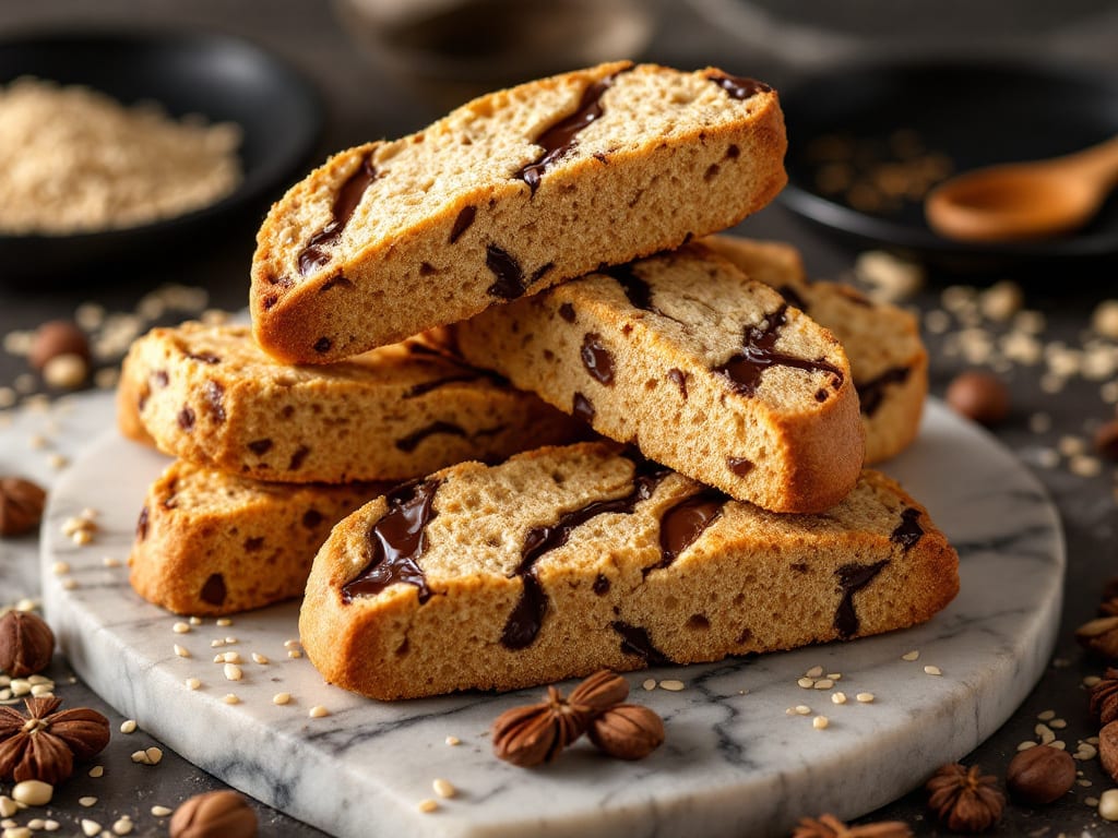 Biscotti al cacao e nocciole con gocce di cioccolato