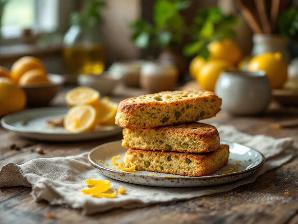 Biscotti al pistacchio e limone
