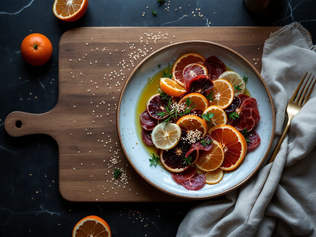 Insalata di lenticchie arancioni e finocchio