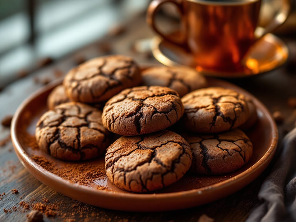 Biscotti al cacao e caffè con farina di grano saraceno