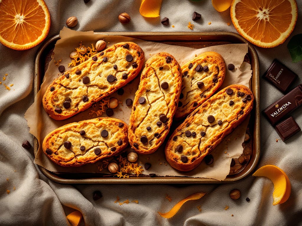 Biscotti svizzeri al cioccolato fondente e arancia