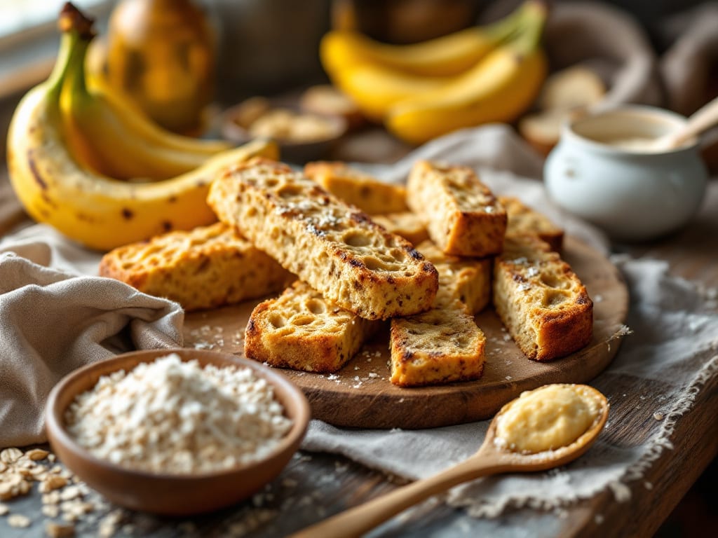 Biscotti all'avena e banana matura