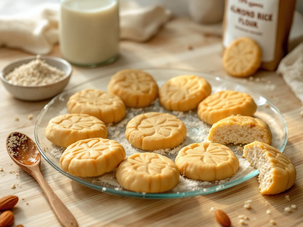 Biscotti alla farina di riso e latte di mandorle