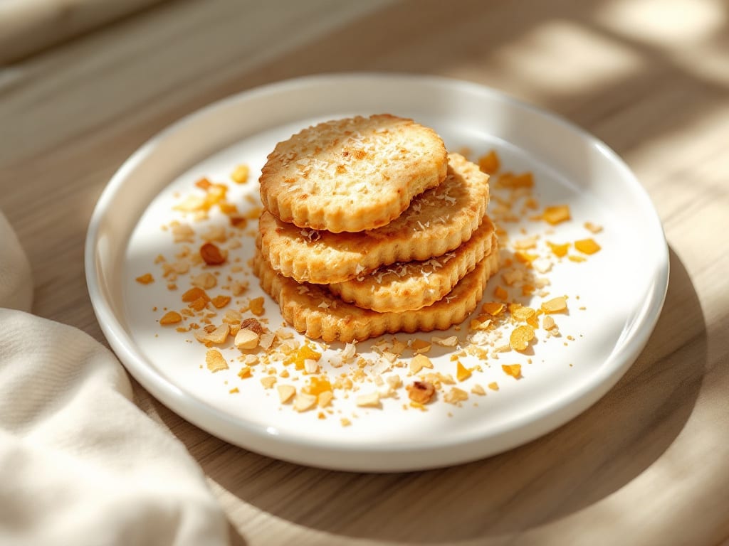 Biscotti al cocco e noce moscata con gocce di cioccolato