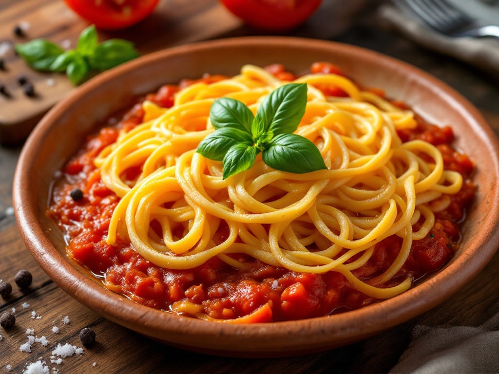 Uova strapazzate con pomodoro e basilico