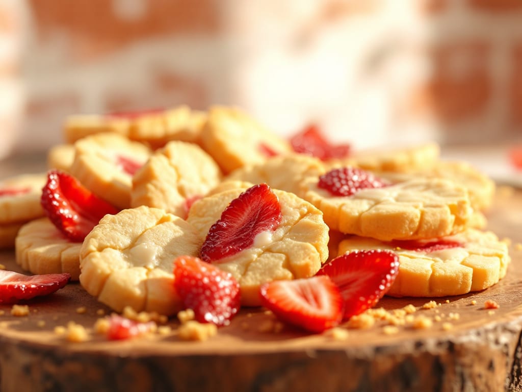 Biscotti allo Yogurt e Fragole Sessate