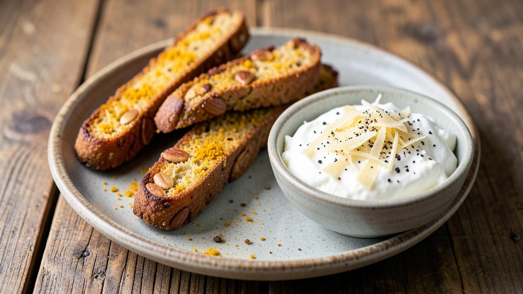 Biscotti alla curcuma ricetta: dorati fuori e morbidi dentro con grana e pepe